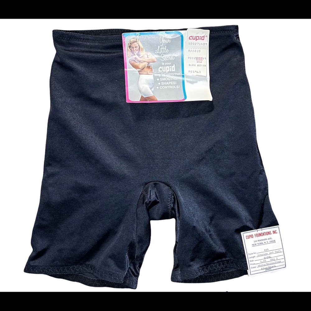 Vtg NOS CUPID GLOSSY Silky Long Leg Shaper Stretch Panty Panties Girdle Size M